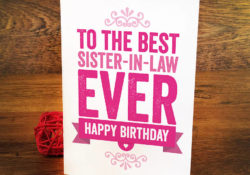 Best Happy Birthday sister in law image with card and flower